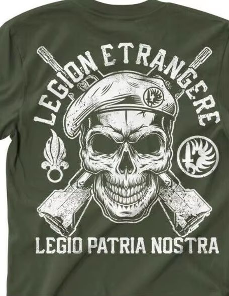 Summer Clothing In French - Legio Patria Nostra Legion Etrangere Skull