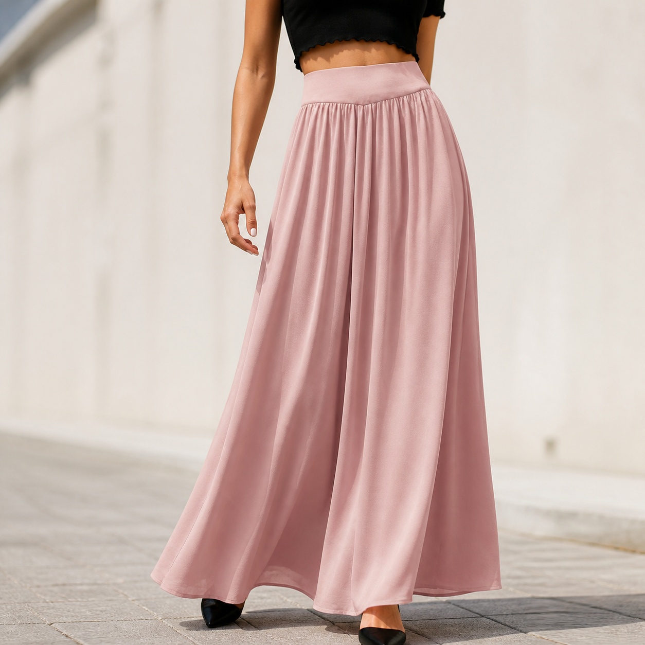 Summer Clothing Essentials Women - Damskie długie lekkie spodnie z wysokim