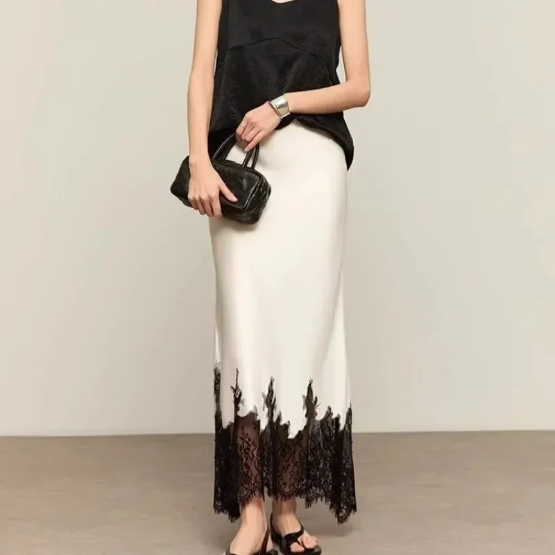 Spódnica midi z koronkowym wyk – Summer Clothing Wraps recenzja i cena