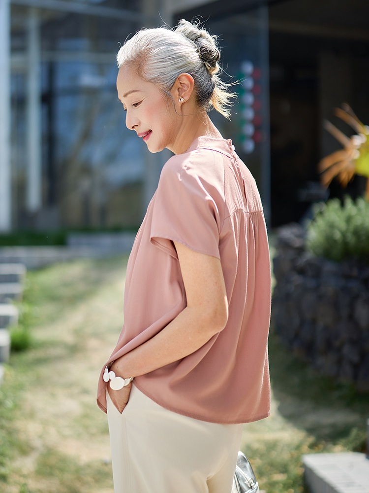 Módna, cienka koszulka z krótk – Summer Clothing Women Over 50 recenzja i cena