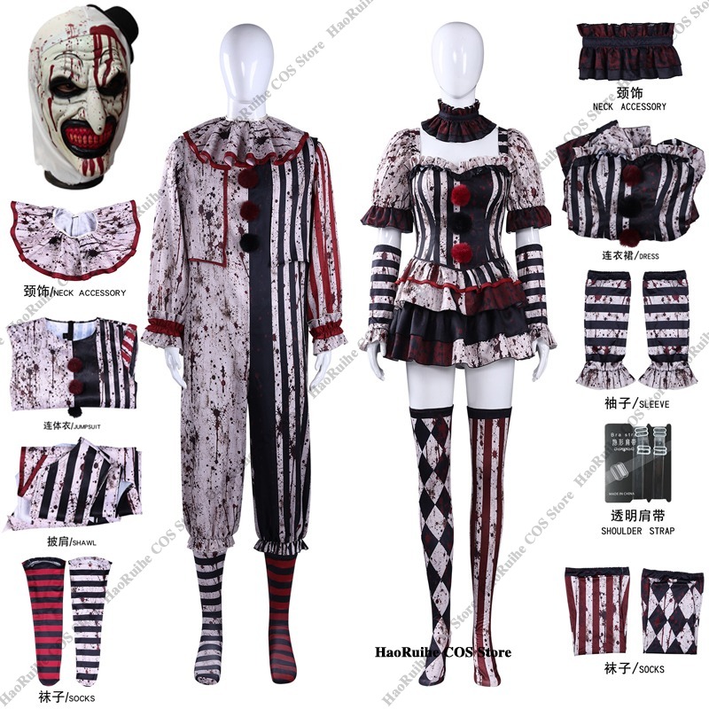 Nowy Strój Terrifier Art Clown – Romper Playsuit Women recenzja i cena